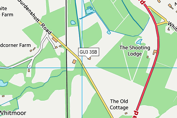 GU3 3SB map - OS VectorMap District (Ordnance Survey) GU3 3SB map - OS VectorMap District (Ordnance Survey)
