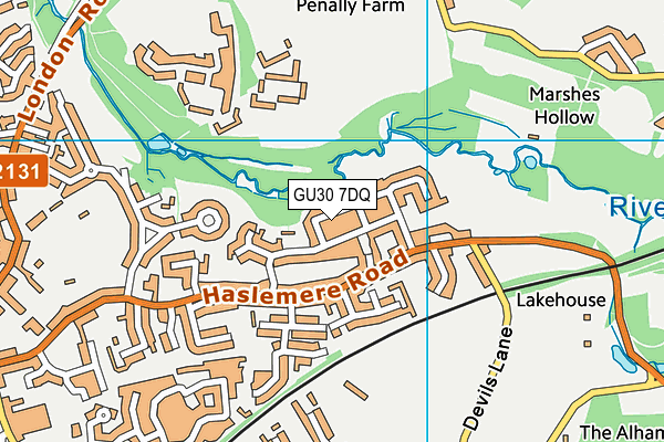 GU30 7DQ map - OS VectorMap District (Ordnance Survey) GU30 7DQ map - OS VectorMap District (Ordnance Survey)