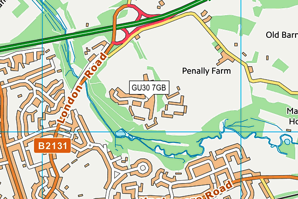 GU30 7GB map - OS VectorMap District (Ordnance Survey) GU30 7GB map - OS VectorMap District (Ordnance Survey)
