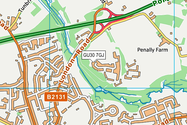GU30 7GJ map - OS VectorMap District (Ordnance Survey) GU30 7GJ map - OS VectorMap District (Ordnance Survey)