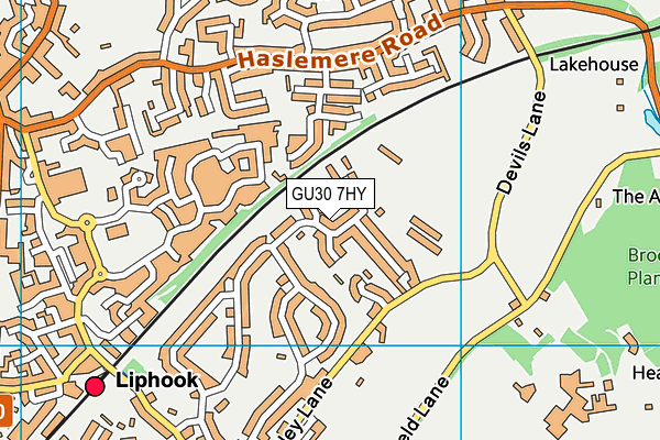 GU30 7HY map - OS VectorMap District (Ordnance Survey) GU30 7HY map - OS VectorMap District (Ordnance Survey)