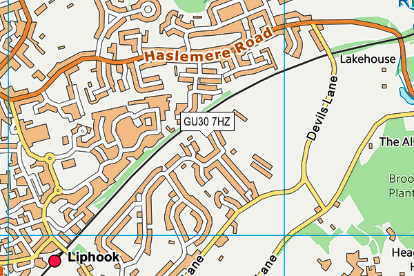 GU30 7HZ map - OS VectorMap District (Ordnance Survey) GU30 7HZ map - OS VectorMap District (Ordnance Survey)