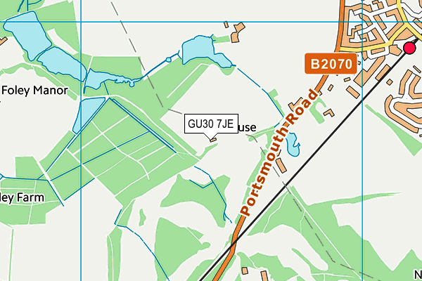 GU30 7JE map - OS VectorMap District (Ordnance Survey) GU30 7JE map - OS VectorMap District (Ordnance Survey)