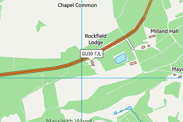 GU30 7JL map - OS VectorMap District (Ordnance Survey) GU30 7JL map - OS VectorMap District (Ordnance Survey)
