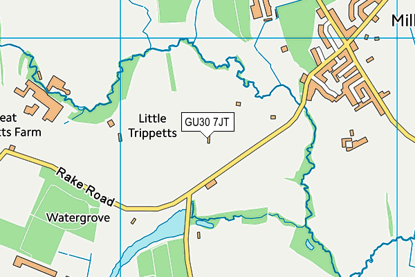 GU30 7JT map - OS VectorMap District (Ordnance Survey) GU30 7JT map - OS VectorMap District (Ordnance Survey)