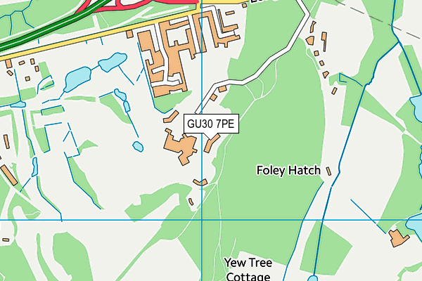 GU30 7PE map - OS VectorMap District (Ordnance Survey) GU30 7PE map - OS VectorMap District (Ordnance Survey)