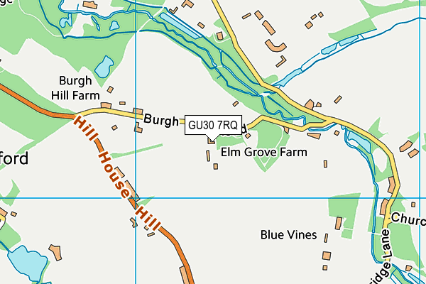 GU30 7RQ map - OS VectorMap District (Ordnance Survey) GU30 7RQ map - OS VectorMap District (Ordnance Survey)