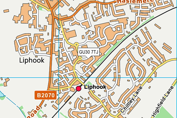 GU30 7TJ map - OS VectorMap District (Ordnance Survey) GU30 7TJ map - OS VectorMap District (Ordnance Survey)