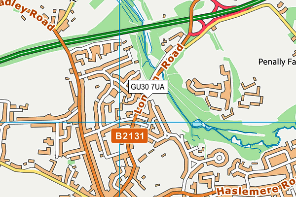 GU30 7UA map - OS VectorMap District (Ordnance Survey) GU30 7UA map - OS VectorMap District (Ordnance Survey)