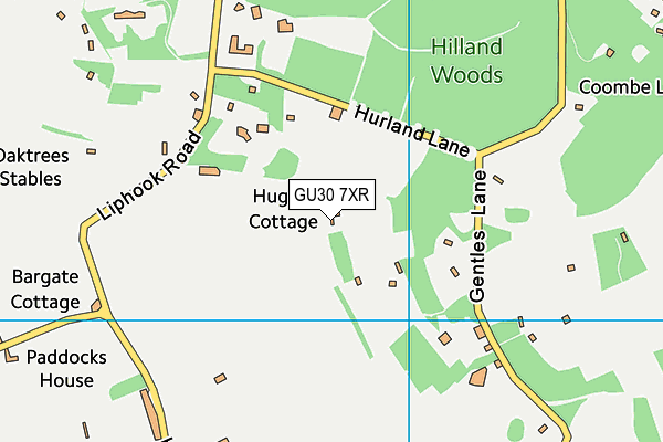 GU30 7XR map - OS VectorMap District (Ordnance Survey) GU30 7XR map - OS VectorMap District (Ordnance Survey)