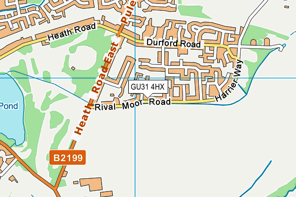 GU31 4HX map - OS VectorMap District (Ordnance Survey) GU31 4HX map - OS VectorMap District (Ordnance Survey)
