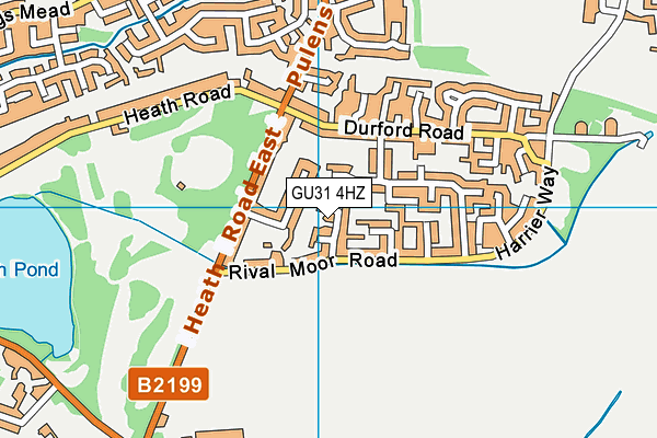 GU31 4HZ map - OS VectorMap District (Ordnance Survey) GU31 4HZ map - OS VectorMap District (Ordnance Survey)