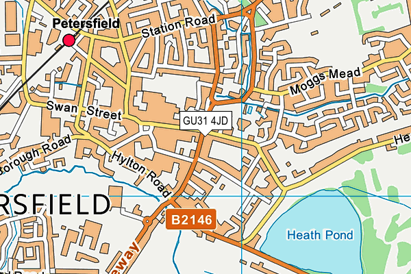GU31 4JD map - OS VectorMap District (Ordnance Survey) GU31 4JD map - OS VectorMap District (Ordnance Survey)