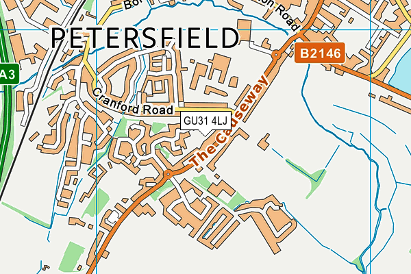 GU31 4LJ map - OS VectorMap District (Ordnance Survey)