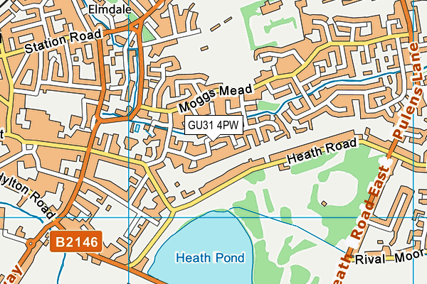 GU31 4PW map - OS VectorMap District (Ordnance Survey) GU31 4PW map - OS VectorMap District (Ordnance Survey)