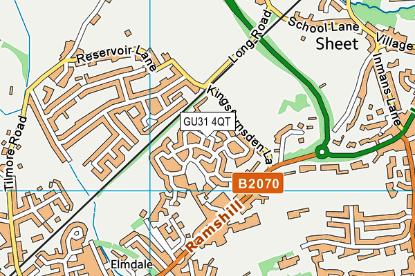 GU31 4QT map - OS VectorMap District (Ordnance Survey) GU31 4QT map - OS VectorMap District (Ordnance Survey)