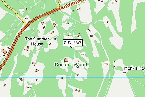 GU31 5AW map - OS VectorMap District (Ordnance Survey) GU31 5AW map - OS VectorMap District (Ordnance Survey)