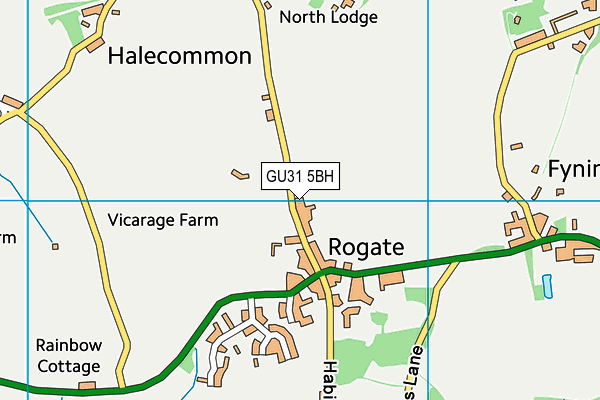 GU31 5BH map - OS VectorMap District (Ordnance Survey)