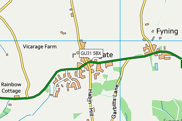 GU31 5BX map - OS VectorMap District (Ordnance Survey) GU31 5BX map - OS VectorMap District (Ordnance Survey)