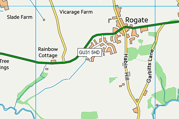GU31 5HD map - OS VectorMap District (Ordnance Survey) GU31 5HD map - OS VectorMap District (Ordnance Survey)