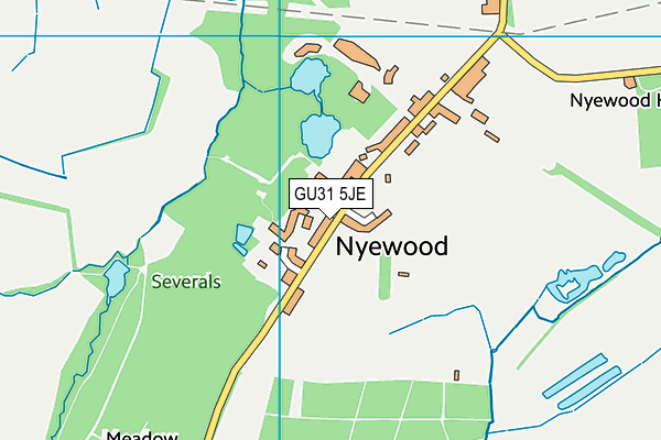 GU31 5JE map - OS VectorMap District (Ordnance Survey) GU31 5JE map - OS VectorMap District (Ordnance Survey)