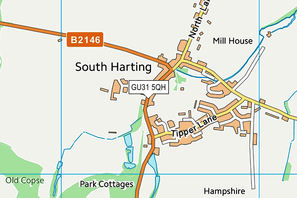 GU31 5QH map - OS VectorMap District (Ordnance Survey) GU31 5QH map - OS VectorMap District (Ordnance Survey)