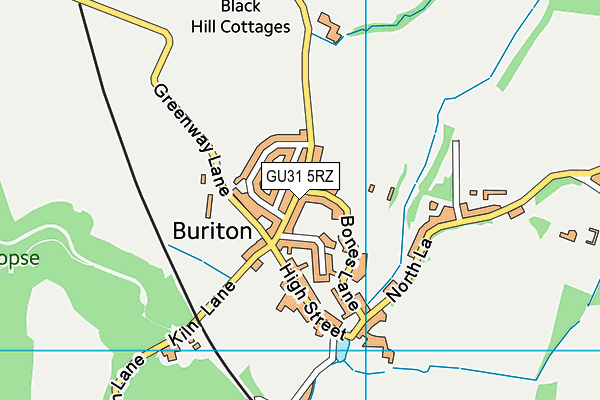 GU31 5RZ map - OS VectorMap District (Ordnance Survey)