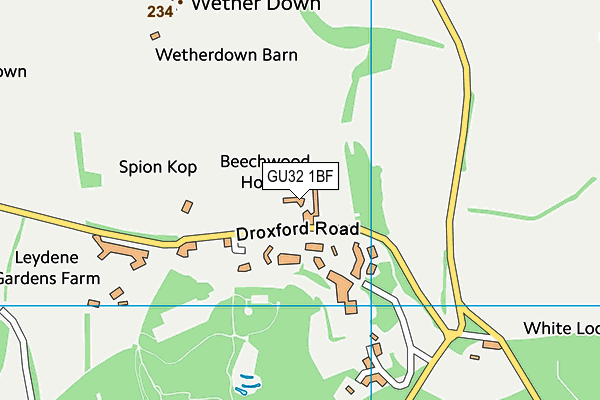GU32 1BF map - OS VectorMap District (Ordnance Survey) GU32 1BF map - OS VectorMap District (Ordnance Survey)