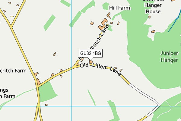 GU32 1BG map - OS VectorMap District (Ordnance Survey)