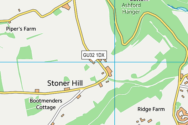 GU32 1DX map - OS VectorMap District (Ordnance Survey) GU32 1DX map - OS VectorMap District (Ordnance Survey)
