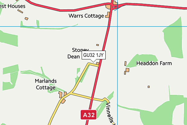 GU32 1JY map - OS VectorMap District (Ordnance Survey) GU32 1JY map - OS VectorMap District (Ordnance Survey)