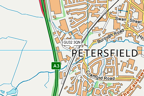 GU32 3QN map - OS VectorMap District (Ordnance Survey)