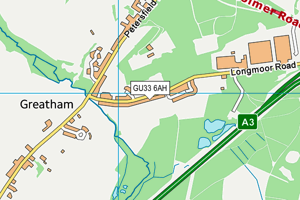 GU33 6AH map - OS VectorMap District (Ordnance Survey) GU33 6AH map - OS VectorMap District (Ordnance Survey)