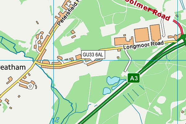 GU33 6AL map - OS VectorMap District (Ordnance Survey)