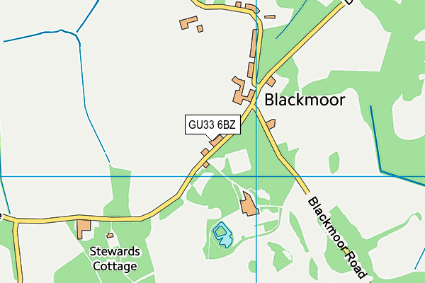 GU33 6BZ map - OS VectorMap District (Ordnance Survey) GU33 6BZ map - OS VectorMap District (Ordnance Survey)