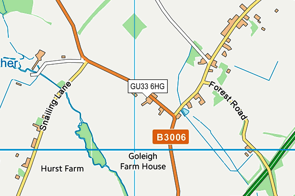 GU33 6HG map - OS VectorMap District (Ordnance Survey) GU33 6HG map - OS VectorMap District (Ordnance Survey)