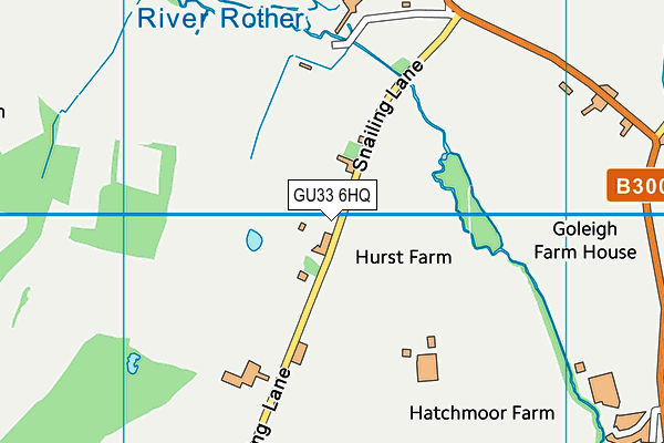 GU33 6HQ map - OS VectorMap District (Ordnance Survey) GU33 6HQ map - OS VectorMap District (Ordnance Survey)