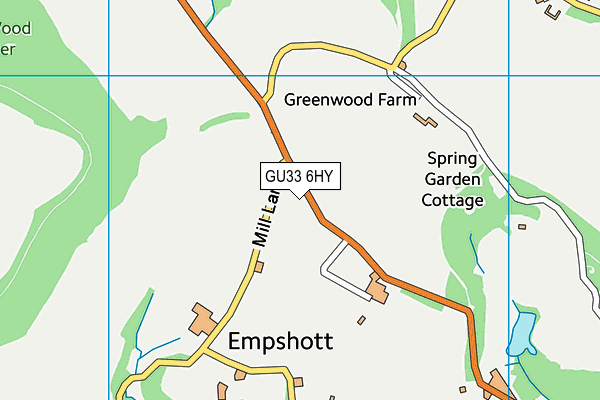 GU33 6HY map - OS VectorMap District (Ordnance Survey) GU33 6HY map - OS VectorMap District (Ordnance Survey)