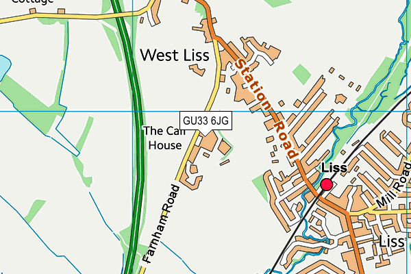 GU33 6JG map - OS VectorMap District (Ordnance Survey) GU33 6JG map - OS VectorMap District (Ordnance Survey)