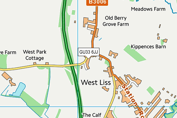 GU33 6JJ map - OS VectorMap District (Ordnance Survey) GU33 6JJ map - OS VectorMap District (Ordnance Survey)