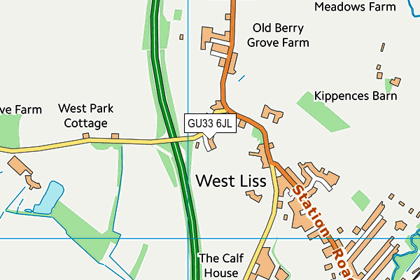 GU33 6JL map - OS VectorMap District (Ordnance Survey)