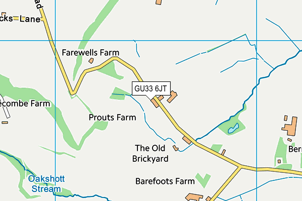 GU33 6JT map - OS VectorMap District (Ordnance Survey) GU33 6JT map - OS VectorMap District (Ordnance Survey)