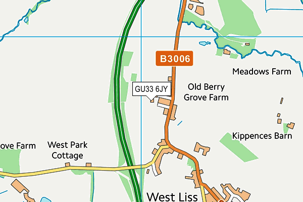 GU33 6JY map - OS VectorMap District (Ordnance Survey) GU33 6JY map - OS VectorMap District (Ordnance Survey)
