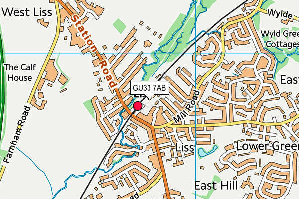 GU33 7AB map - OS VectorMap District (Ordnance Survey) GU33 7AB map - OS VectorMap District (Ordnance Survey)