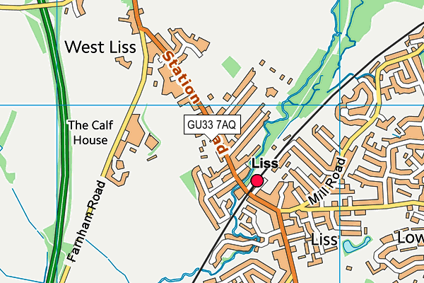 GU33 7AQ map - OS VectorMap District (Ordnance Survey)