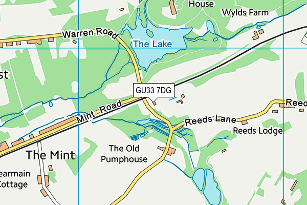GU33 7DG map - OS VectorMap District (Ordnance Survey) GU33 7DG map - OS VectorMap District (Ordnance Survey)