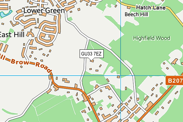 GU33 7EZ map - OS VectorMap District (Ordnance Survey) GU33 7EZ map - OS VectorMap District (Ordnance Survey)