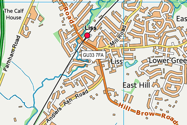 GU33 7FA map - OS VectorMap District (Ordnance Survey) GU33 7FA map - OS VectorMap District (Ordnance Survey)