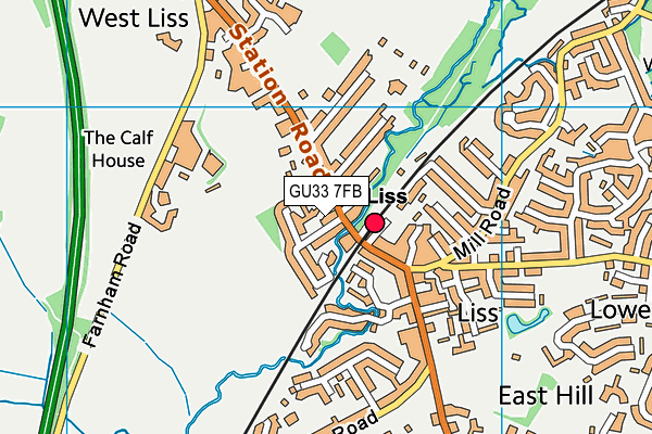 GU33 7FB map - OS VectorMap District (Ordnance Survey) GU33 7FB map - OS VectorMap District (Ordnance Survey)