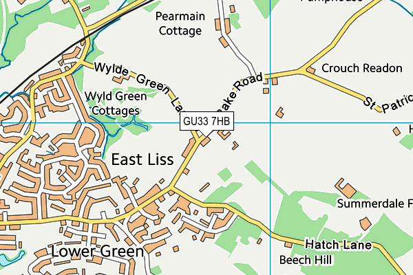GU33 7HB map - OS VectorMap District (Ordnance Survey) GU33 7HB map - OS VectorMap District (Ordnance Survey)